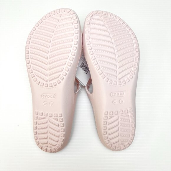 Sz 9- NWT Crocs Kadee II Iconic Comfort Z-Strap Sandals Barely Pink - Picture 9 of 15